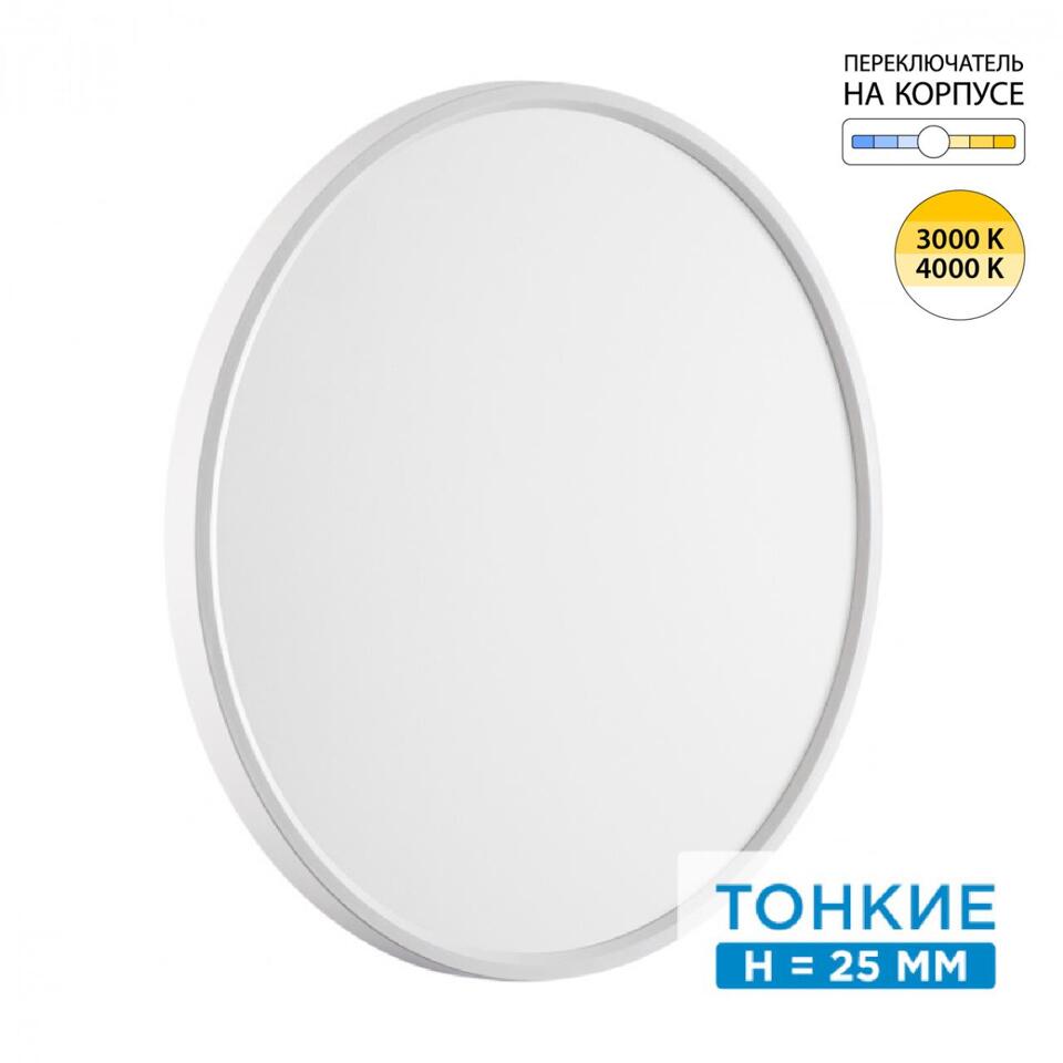 Фото №12  SONEX 7659/40L MITRA LED SN 551 Светильник пластик/белый LED 40Вт 3000/4000K D495 IP40 ALFA WHITE