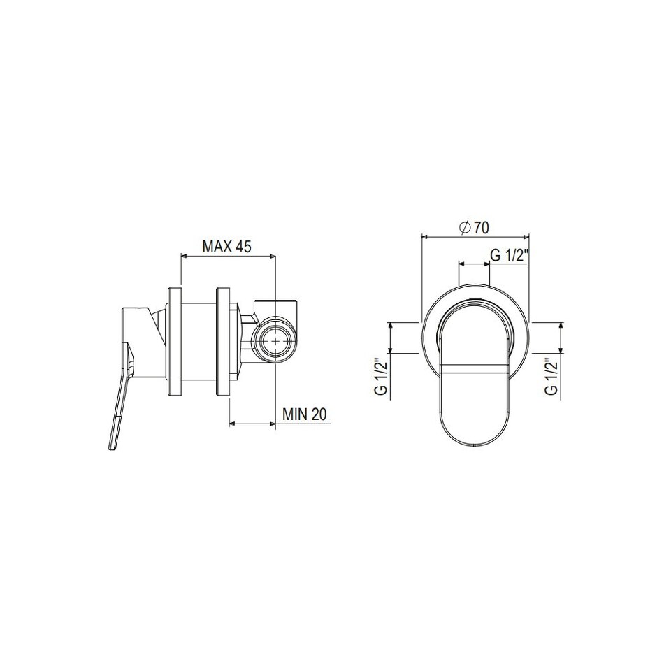 Фото №2  822178XX Palazzani 3-tre внешняя часть смесителя для душа на 1 потребитель Никель тёмный шлиф., PVD 82