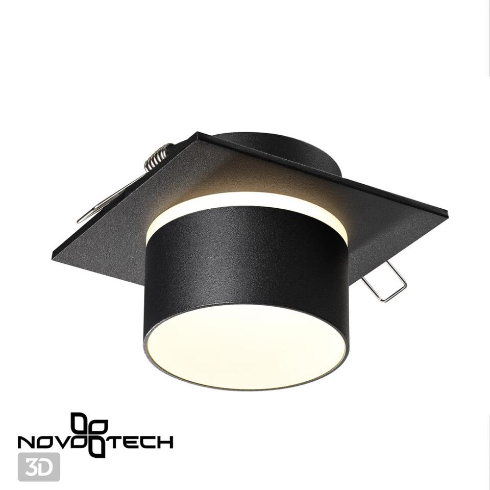 Фото №3  NOVOTECH 370717 SPOT NT21 510 черный Светильник встраиваемый IP20 GU10 9W 235V LIRIO