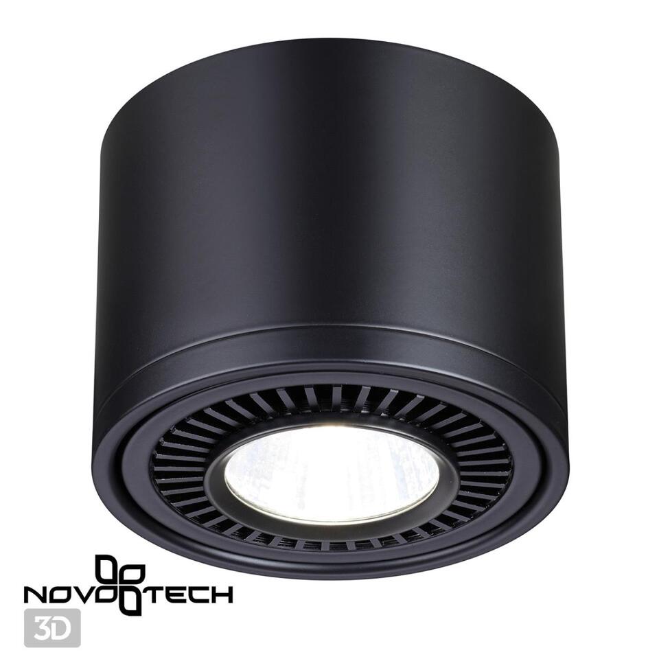 Фото №7  NOVOTECH 358814 OVER NT21 378 черный Светильник накладной светодиодный IP20 LED 18W 1600Лм 4000K 220V GESSO
