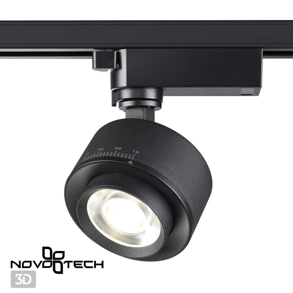 Фото №8  NOVOTECH 358942 PORT NT22 218 черный Светильник трековый однофазный трехжильный IP20 LED 4000К 15W 220V EDDY