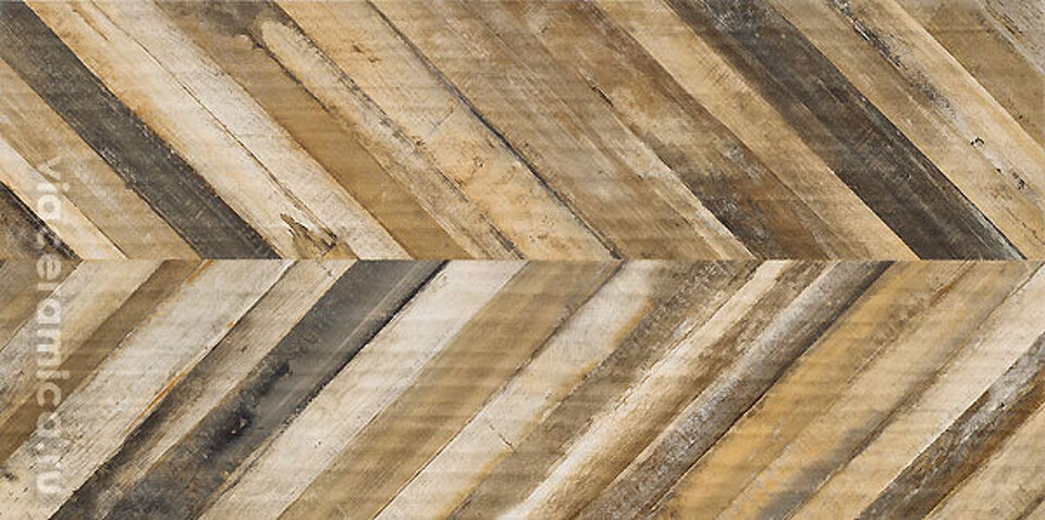 Фото №1  Плитка ASCOT Керамическая плитка Rafters Beige Chevron Rett. 60x120