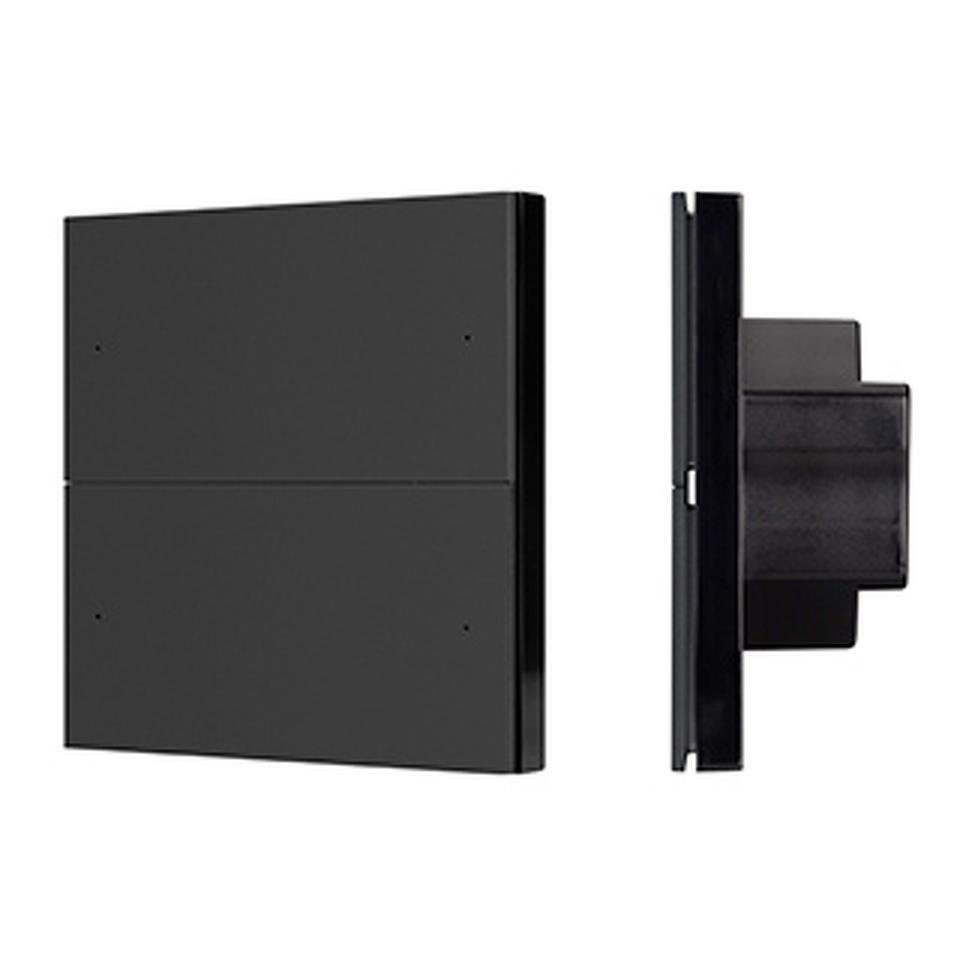 Фото №1  Выключатель IARL INTELLIGENT ARLIGHT Кнопочная панель SMART DALI-301-22-4K-D2-IN Black (BUS, Frameless) ( IP20 Пластик, 5 лет)