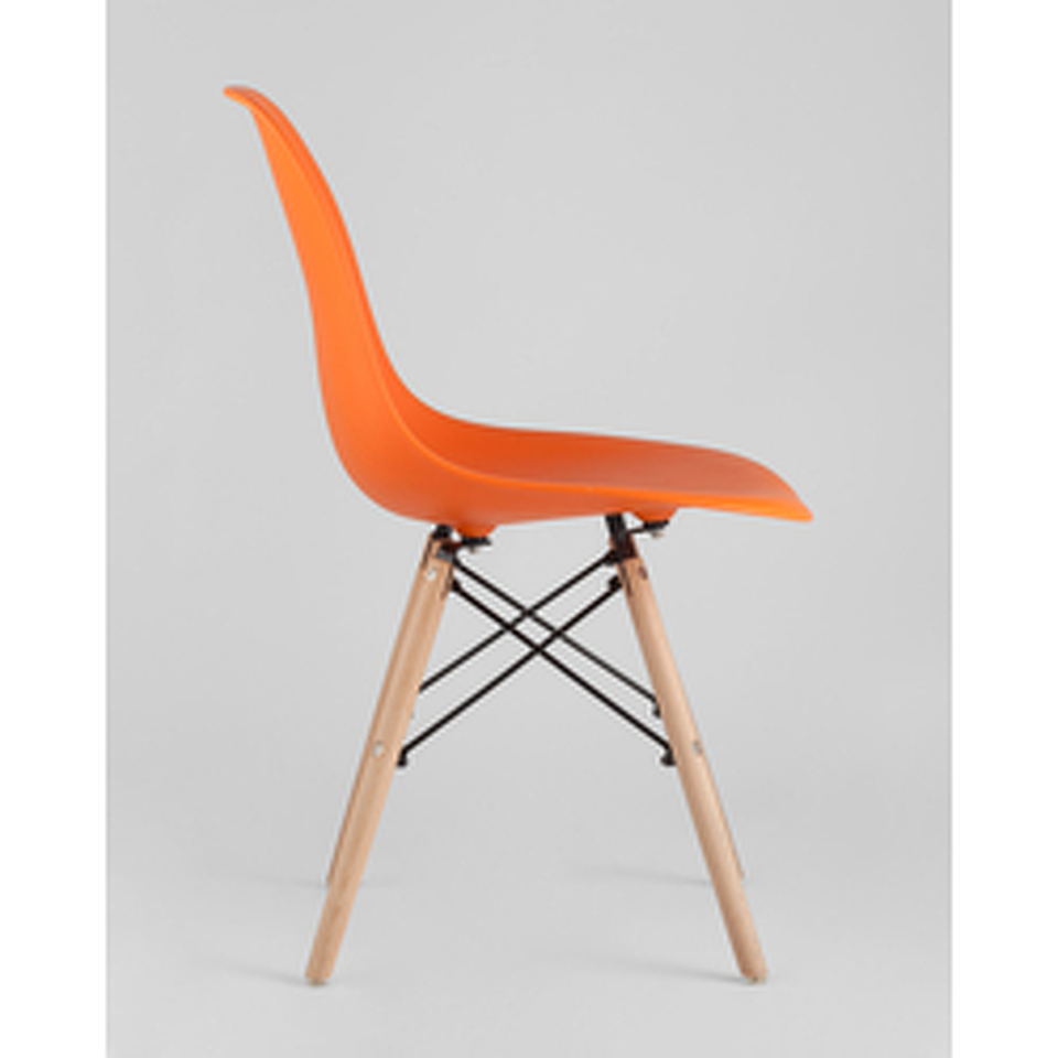Фото №10  Стул Eames Style DSW оранжевый (разборный каркас)