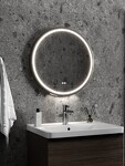 Превью фото №19  Watersense Зеркало Lina Supernova Black D60, LED подсветка, сенсор, антипар T20122