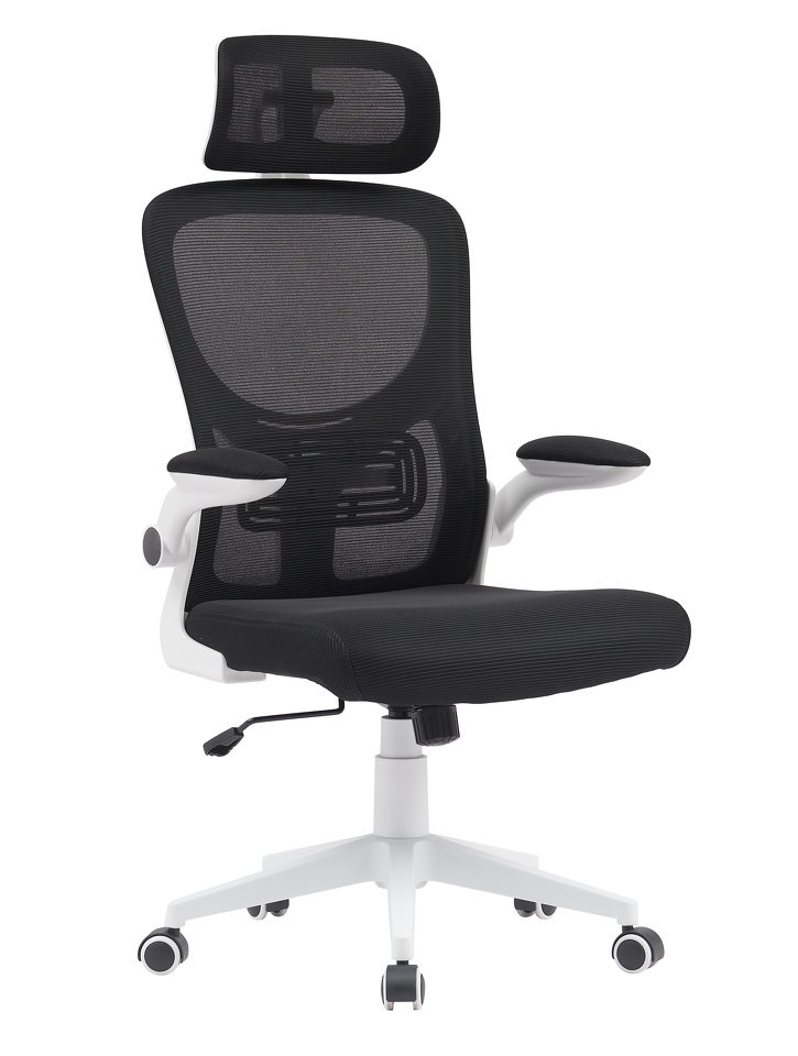 Фото №1  Кресло Кресло офисное TopChairs Airone белый с черной сеткой