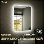 Превью фото №1  Teymi Зеркало Solli 60х80, LED подсветка, сенсор на взмах T20204IR
