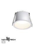 Превью фото №1  NOVOTECH 358897 SPOT NT22 472 белый Светильник встраиваемый светодиодный IP20 LED 4000К 6W 220V TRAN