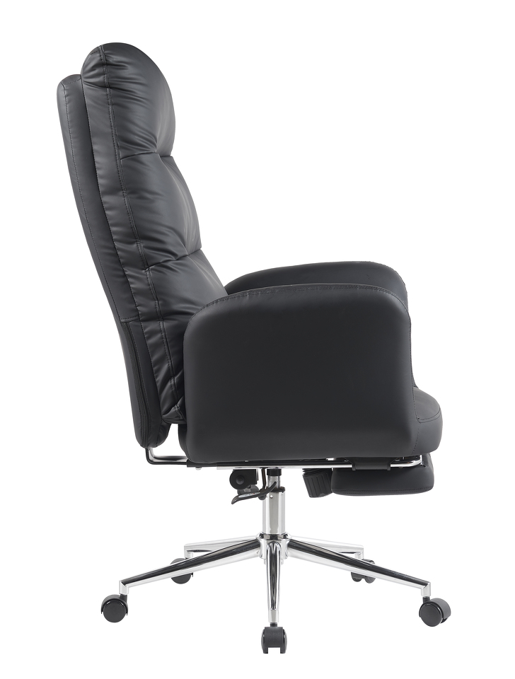 Фото №6  Кресло руководителя TopChairs Solid NC с оттоманкой черный