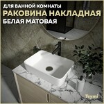 Превью фото №1  Раковина Teymi Раковина Helmi 50 накладная, Белая Матовая T50291