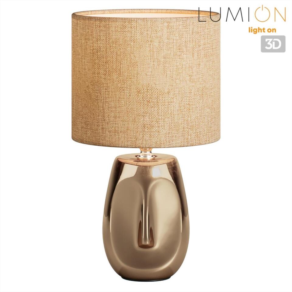 Фото №8  Настольная лампа LUMION 8150/1T MODERNI LN26 474 бронза/бежевый, керамика/текстиль Настольная лампа Е27 1*60W 220V AKIVI