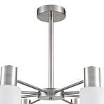 Превью фото №3  Люстра LUMION 8099/8C COMFI LN26 105 никель/белый металл/стекло Люстра потолочная Е14 8*40W 220V MAVE