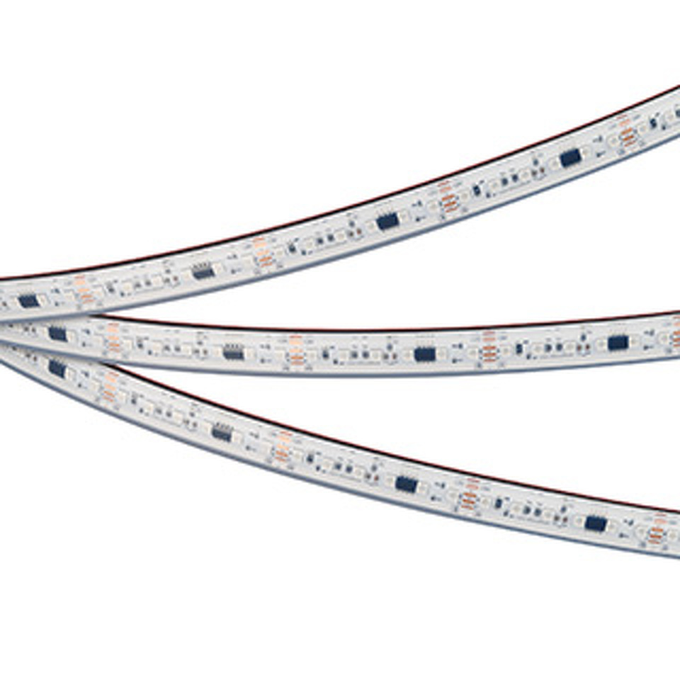 Фото №1  Arlight Лента герметичная SPI-PS-A120-12mm 24V RGB-PX6-BPT (23 W/m, IP67, 2835, 5m) ( бегущий огонь)