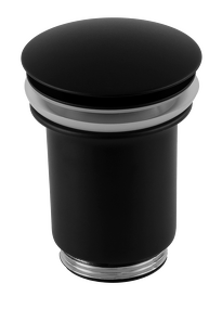 Фото Донный клапан с переливом 1”1/4 Remer 905CC114NO, черный матовый