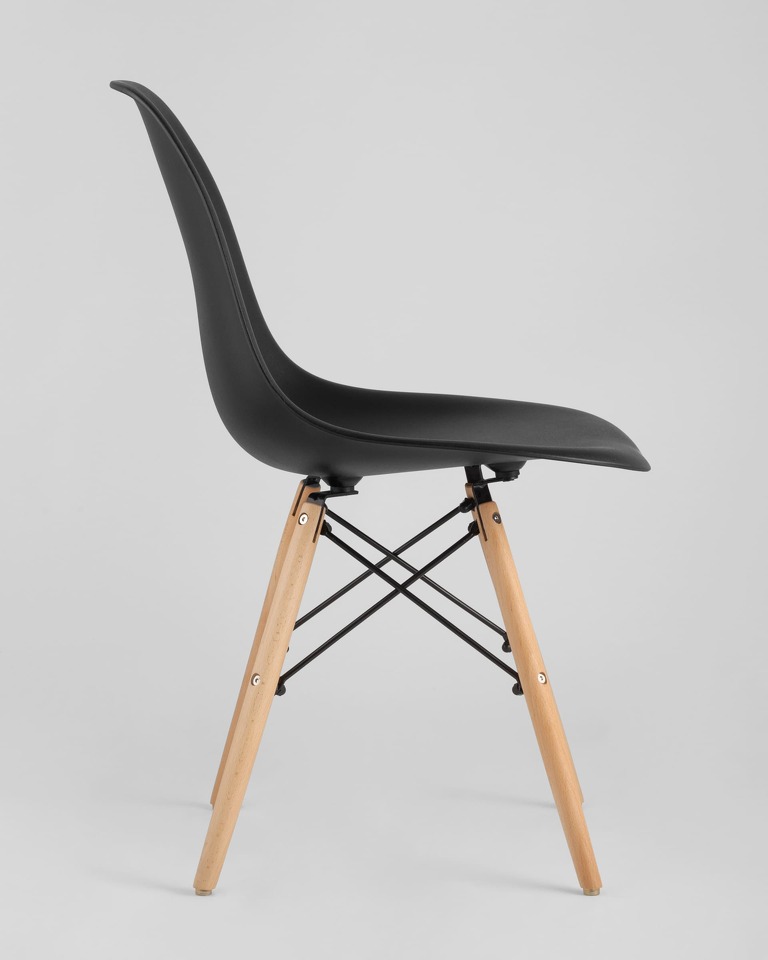 Фото №10  Стул Eames Style DSW черный x4 (разборный каркас)