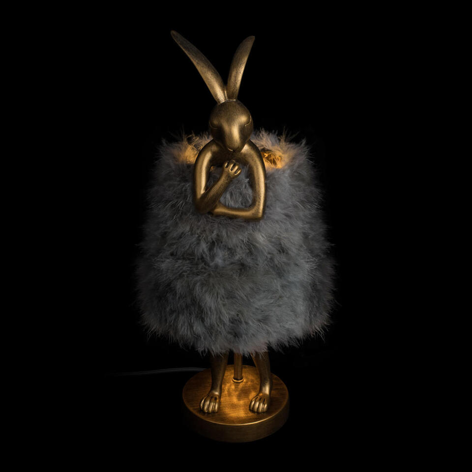 Фото №7  Настольная лампа 10315/A Grey fluff Настольная лампа LOFT IT Lapine
