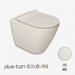 Превью фото №2  Унитаз 40374R Althea Cover Rimless Plus+Ton унитаз приставной 52x36  Матовый лен Plus-Ton®