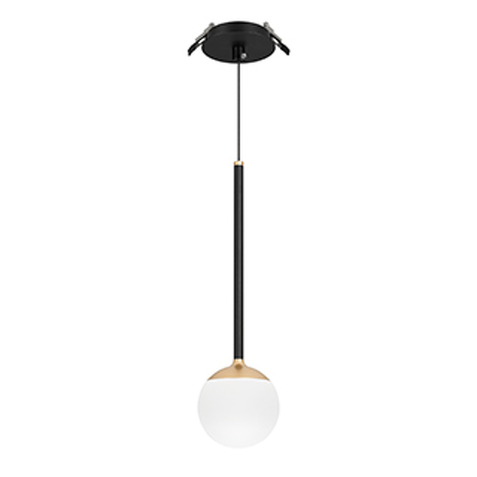 Фото №1  Подвесной светильник Arlight Светильник SP-BEADS-HANG-BUILT-T-R100-8W Warm3000 (BK-GD, 180 deg, 230V) ( IP20 Металл, 5 лет)