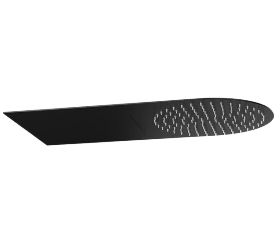Фото №2  Верхний душ настенный 50x20 см Remer 350UFMCANOX, черный матовый