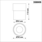 Превью фото №5  NOVOTECH 358809 OVER NT21 360 черный Светильник накладной светодиодный IP20 LED 10W 850Лм 4000K 220V GESSO