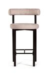 Превью фото №2  Top concept Стул полубарный Бигги, шенилл Puffy beige / опоры черные