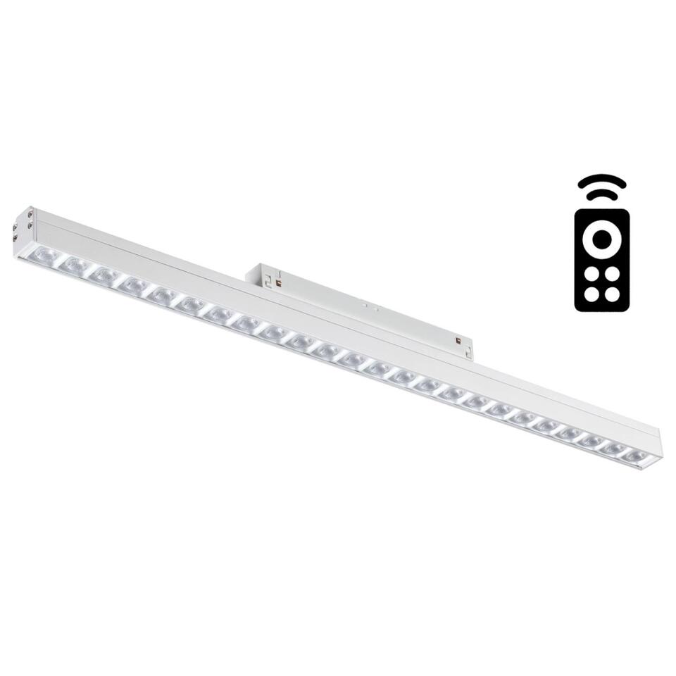 Фото №5  NOVOTECH 358623 SHINO NT21 064 белый Трековый низковольтный св-к диммируемый с ДУ, со сменой цв.температуры IP20 LED 3000~6500К 24W 48V FLUM