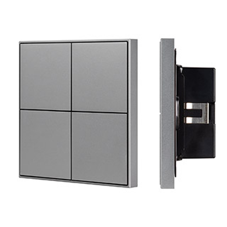 Фото №1  IARL INTELLIGENT ARLIGHT Кнопочная панель KNX-304-23-IN Grey (BUS, Frame) ( IP20 Металл, 2 года)