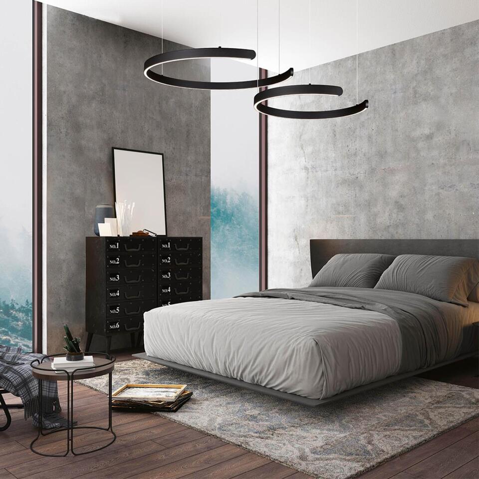 Фото №5  Подвесной светильник LUMION 6534/43L LEDIO LN26 265 чёрный Светильник подвесной LED 43W  3000/4000/6000К 220V INDIE