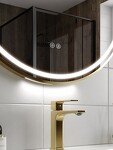 Превью фото №26  Watersense Зеркало Lina Supernova Gold D80, LED подсветка, сенсор, антипар T20123
