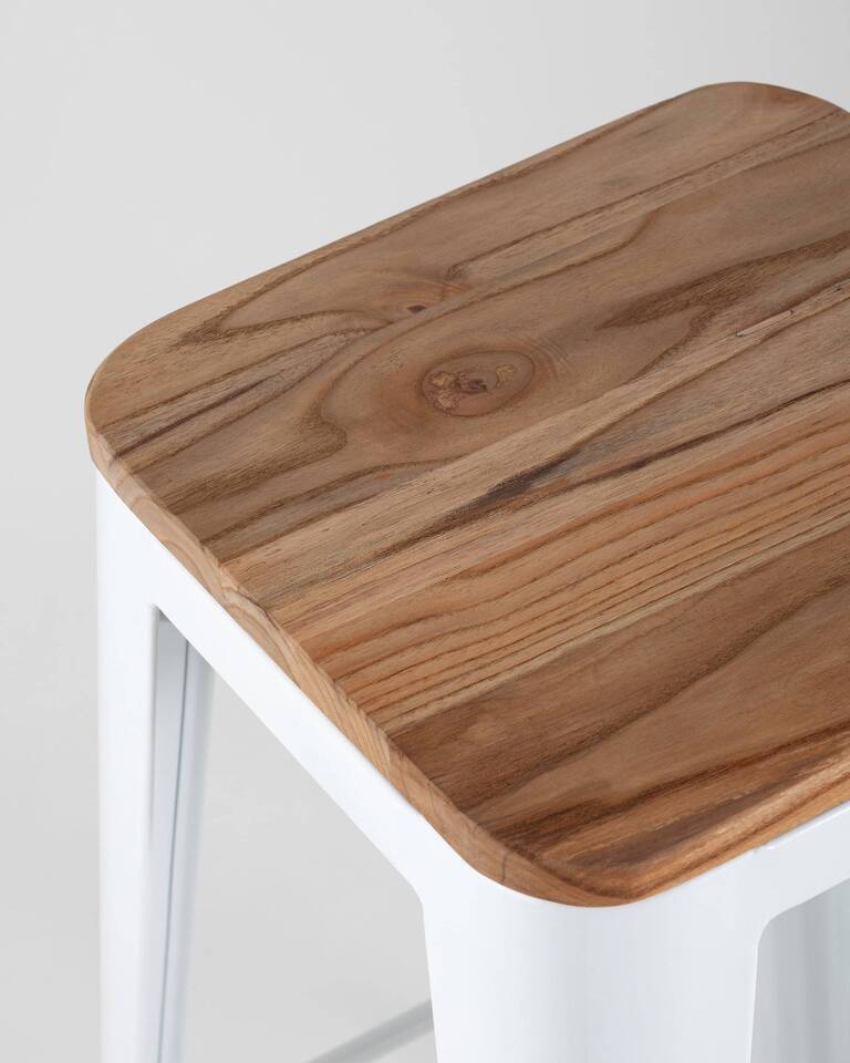 Фото №9  Стул барный TOLIX WOOD белый глянцевый