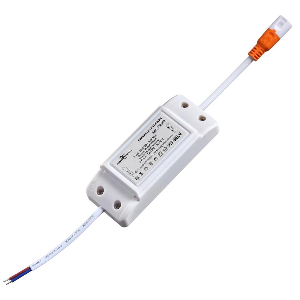 Фото №2  NOVOTECH 358309 DRIVE NT19 493 Драйвер диммируемый для арт. 358304-358307 IP20 20W