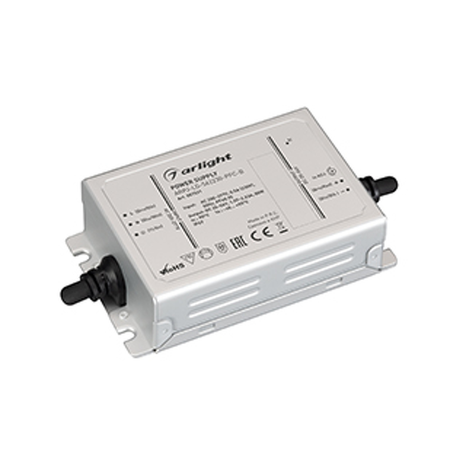 Фото №1  Arlight Блок питания ARPJ-LG-562230-PFC-B (80W, 25-56V, 1.07-2.23A) ( IP67 Металл, 5 лет)