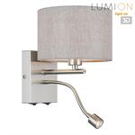 Превью фото №1  LUMION 8251/2W MODERNI LN26 530  никель/серый, металл/текстиль бра Е14 40W + LED 3W 4000K 220V NIKKI