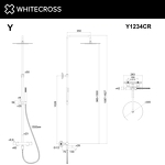 Превью фото №3  Термостатическая система для ванны наружного монтажа WHITECROSS Y Y1234CR (хром)