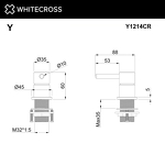 Превью фото №2  Смеситель для умывальника скрытого монтажа WHITECROSS Y1214CR (хром)