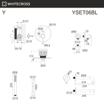 Превью фото №3  Система для ванны скрытого монтажа WHITECROSS Y YSET06BL (черный мат)