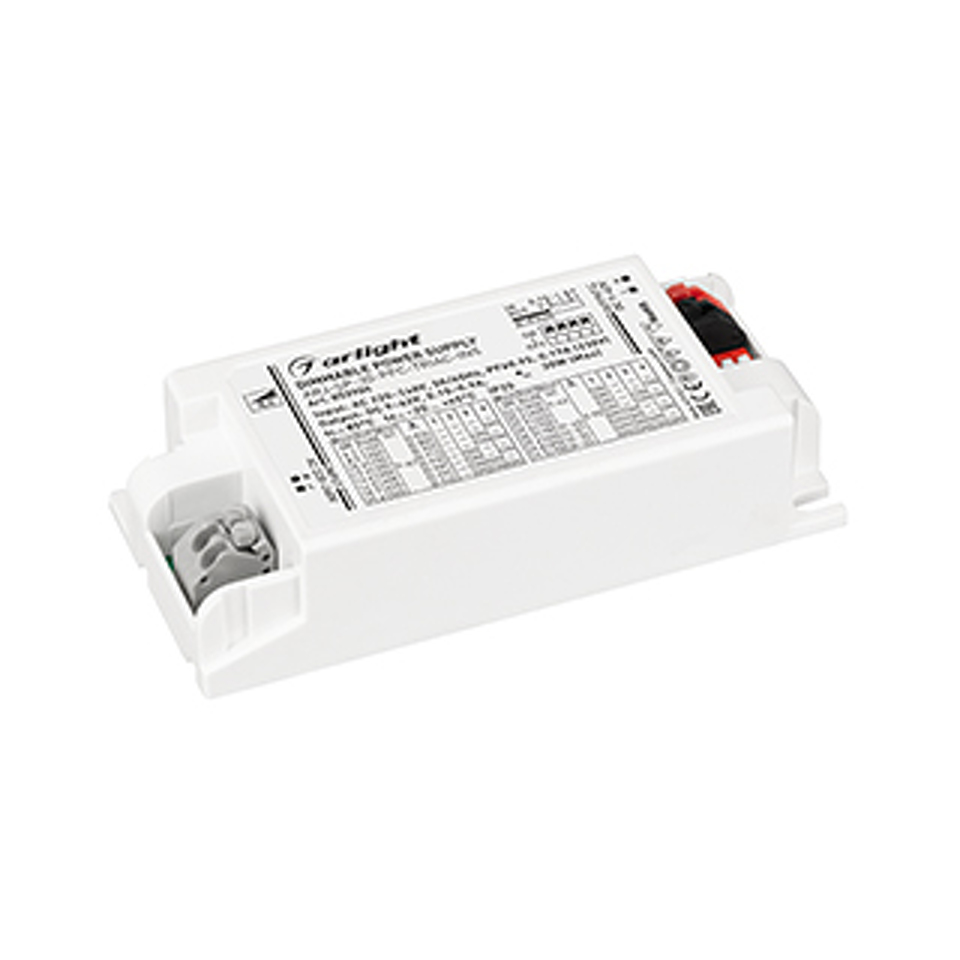 Фото №1  Arlight Блок питания ARJ-SP-30-PFC-TRIAC-INS (30W, 9-42V, 0.15-0.9A) ( IP20 Пластик, 5 лет)