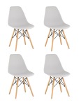 Превью фото №1  Стул Eames Style DSW светло-серый x4 (разборный каркас)