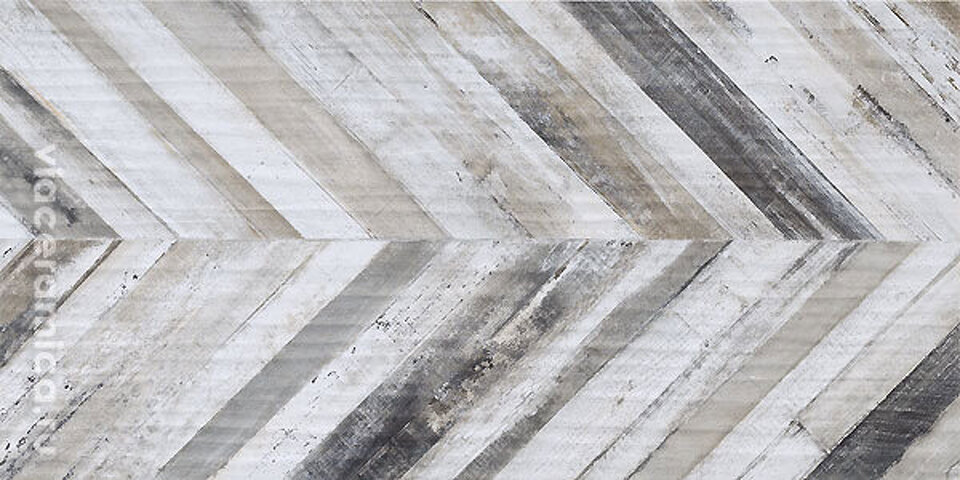Фото №1  Плитка ASCOT Керамическая плитка Rafters Grey Chevron Rett. 60x120