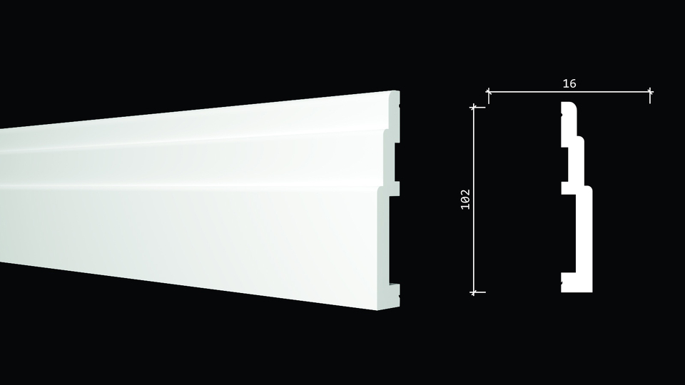 Фото №3  Плинтус Decor-dizayn DD704/Плинтус (100х16x2000мм)/16, шт