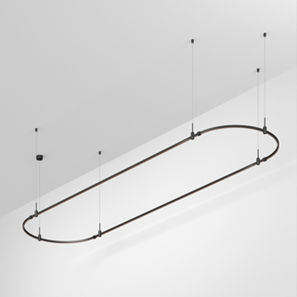 Фото №1  Arlight Основание ART-APRIORI-OVAL-HANG-4000x1000 (BK) ( IP20 Металл, 3 года)