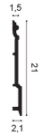 Превью фото №2  Плинтус Orac SX191 ВЫСОКИЙ ПОДЪЕМ/HIGH RISE