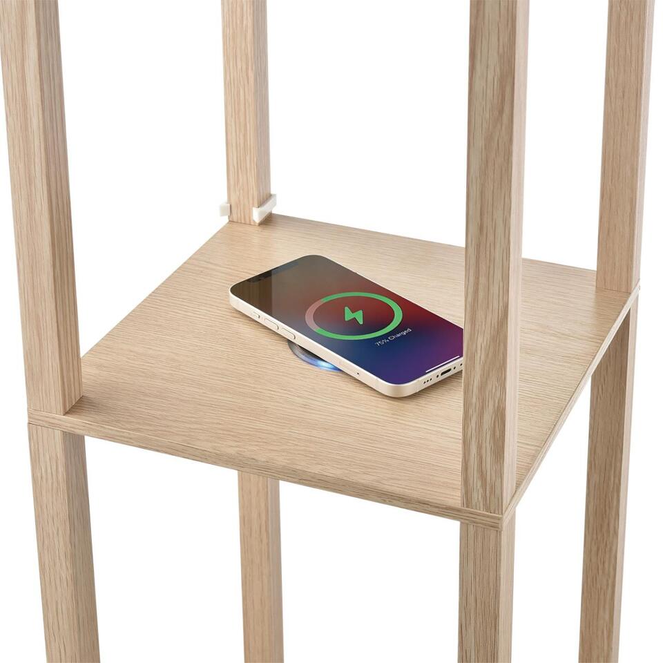 Фото №12  Торшер LUMION 8091/1F COMFI LN26 459 дерево/белый, дерево/текстиль Торшер Е27 1*60W 220V PRACTIC