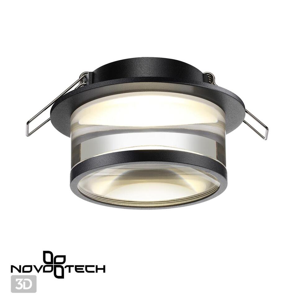 Фото №3  NOVOTECH 370914 SPOT NT22 512 черный Светильник встраиваемый IP20 GU10 9W 220V GEM