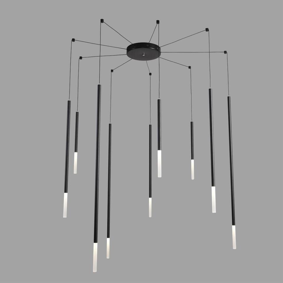 Фото №9  Люстра LUMION 8400/27L LEDIO LN26 000 черный/белый, металл/акрил Люстра LED 27W 3000K 220V STICK