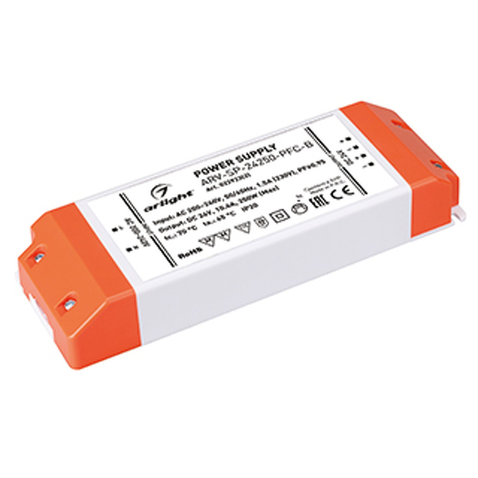 Фото №1  Arlight Блок питания ARV-SP-24250-PFC-B (24V, 10.4A, 250W) ( IP20 Пластик, 5 лет)