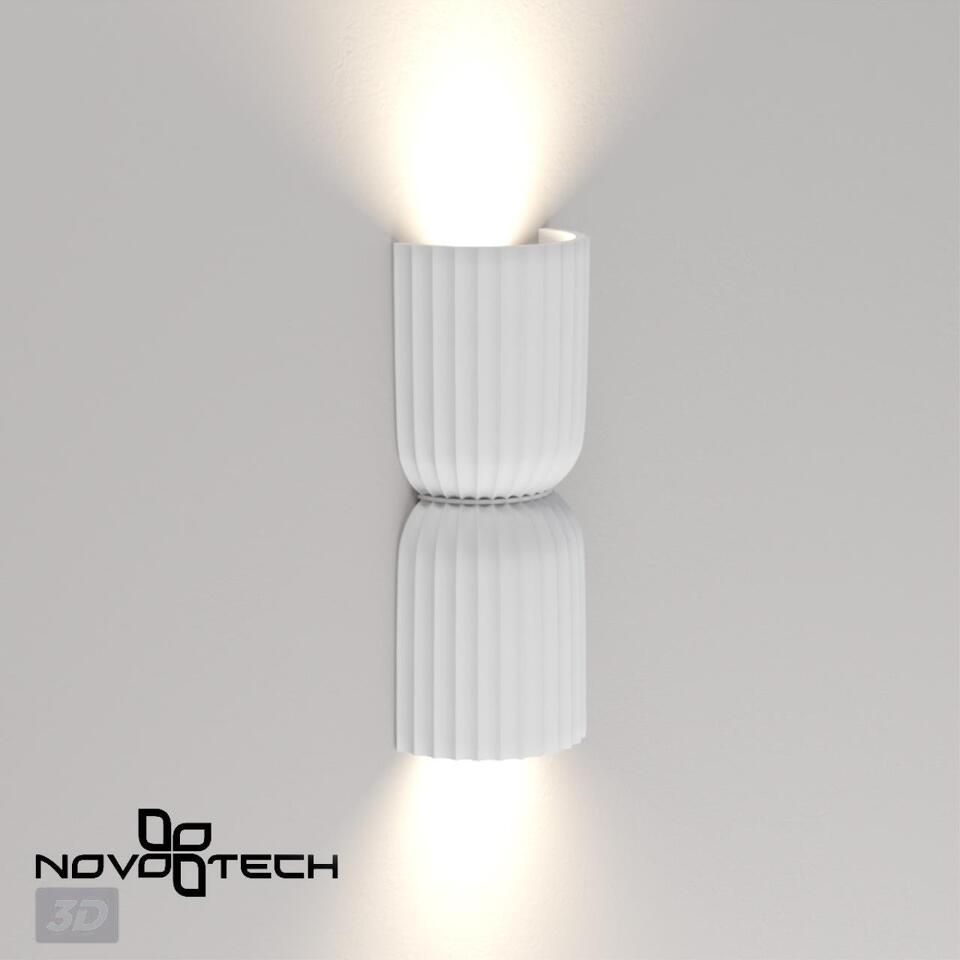 Фото №11  NOVOTECH 370977 OVER NT24 610 белый гипс Светильник настенный IP20 GU10 50W 220V YESO