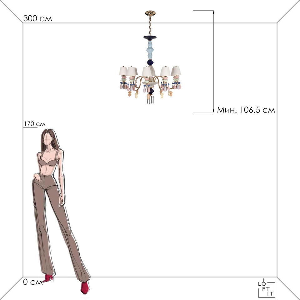 Фото №9  Подвесной светильник 10203/10 Mult Подвесной светильник LOFT IT Grace