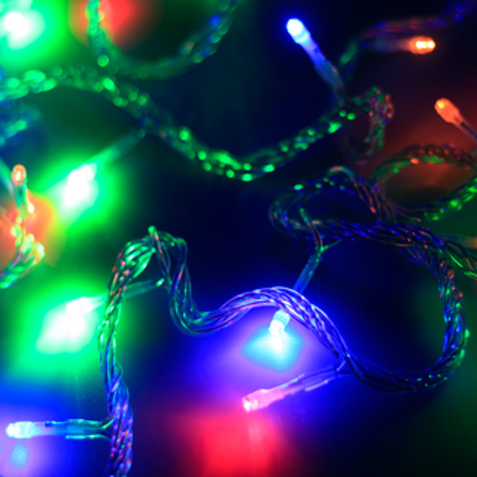 Фото №1  Ardecoled Светодиодная гирлянда ARD-STRING-HOME-5000-CLEAR-50LED-LIVE RGB (230V, 3.5W) ( IP20)