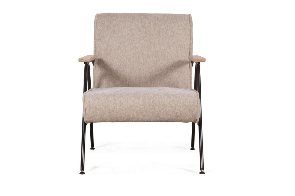 Фото №8  Кресло Top concept Кресло Энди с деревянными подлокотниками, шенилл Shantal beige